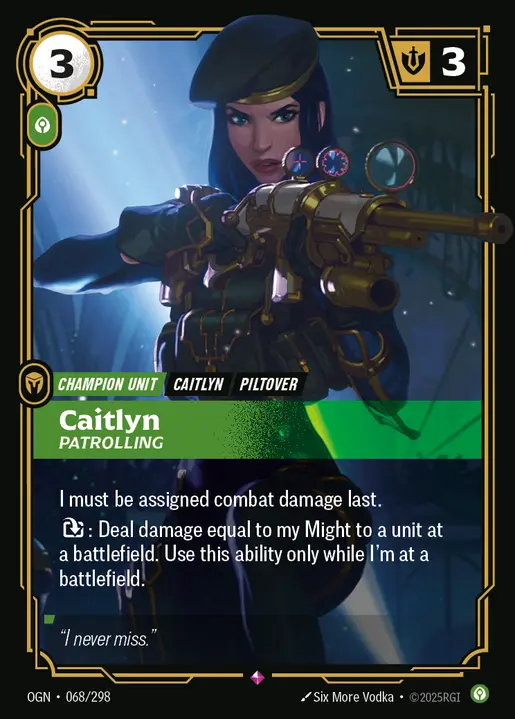 Caitlyn Patrolling