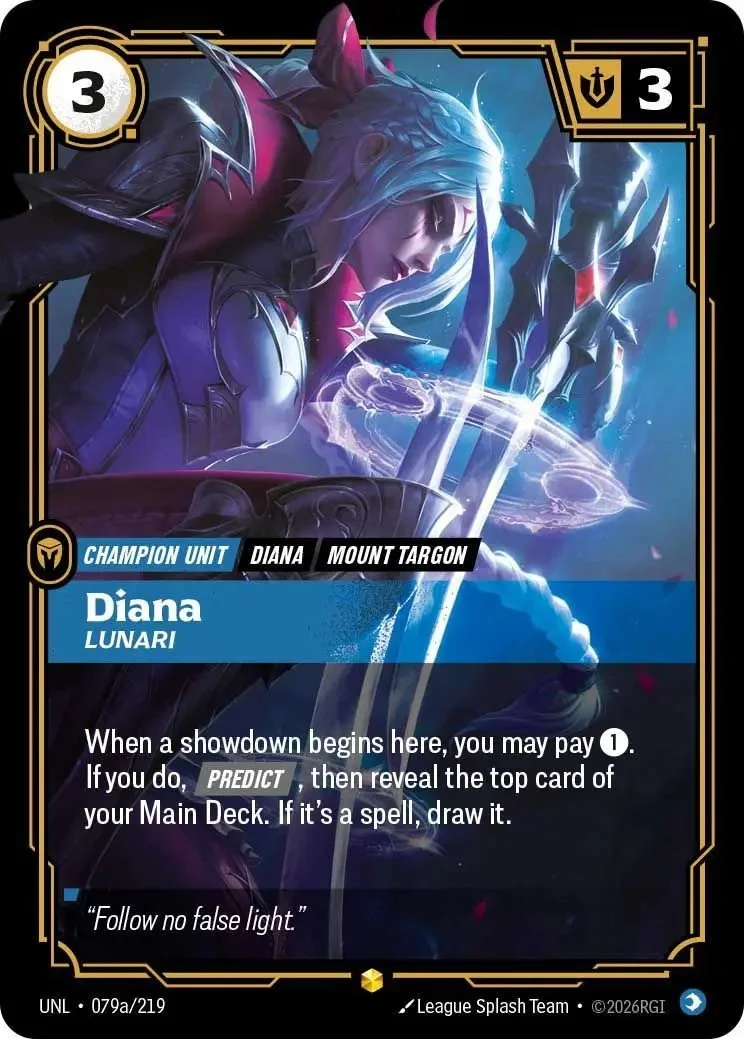 Diana, Lunari