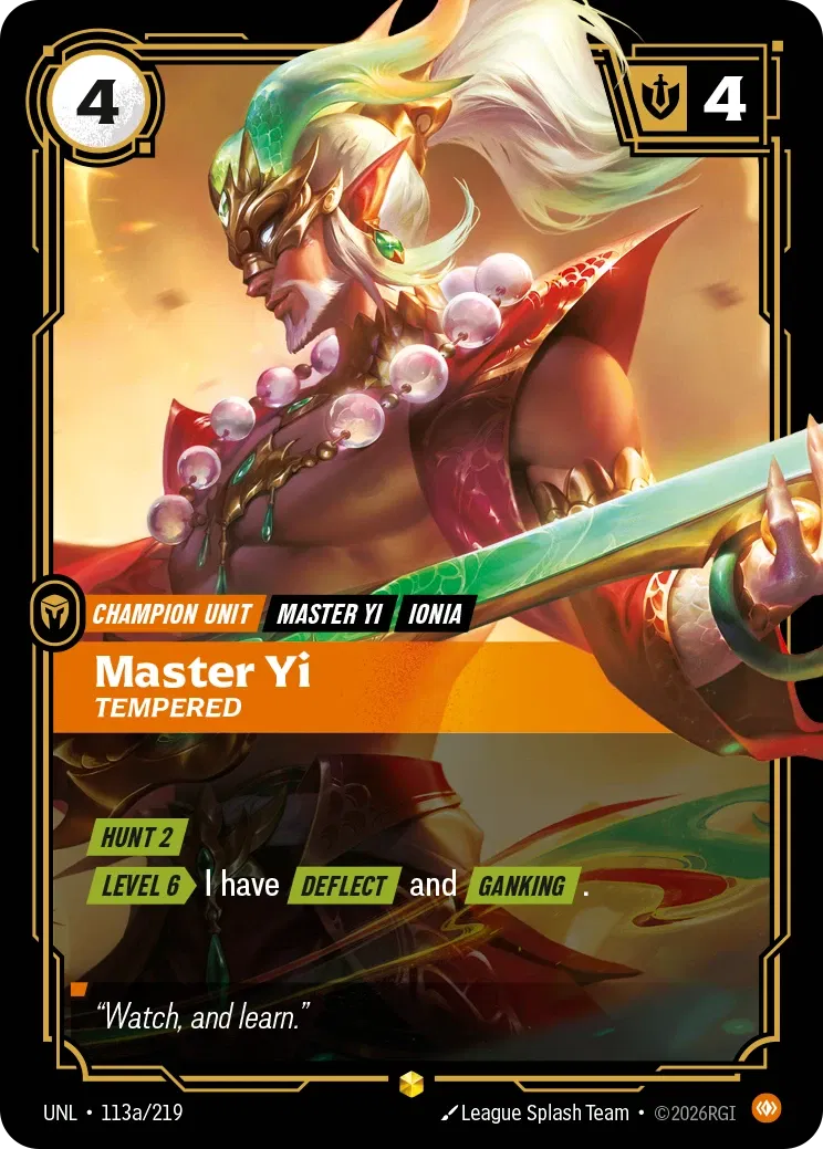 Master Yi Tempered