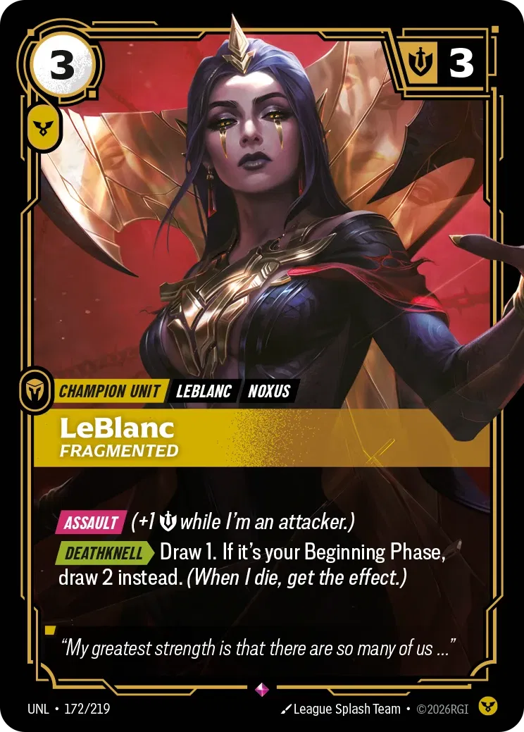 Leblanc, Fragmented