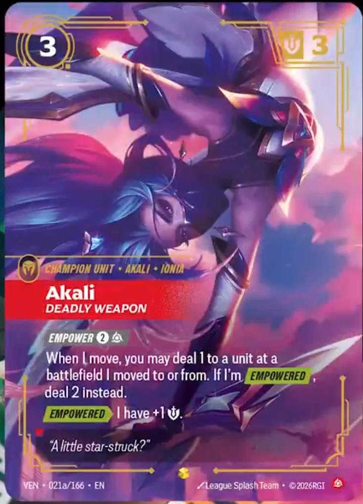 Akali, Deadly Weapon