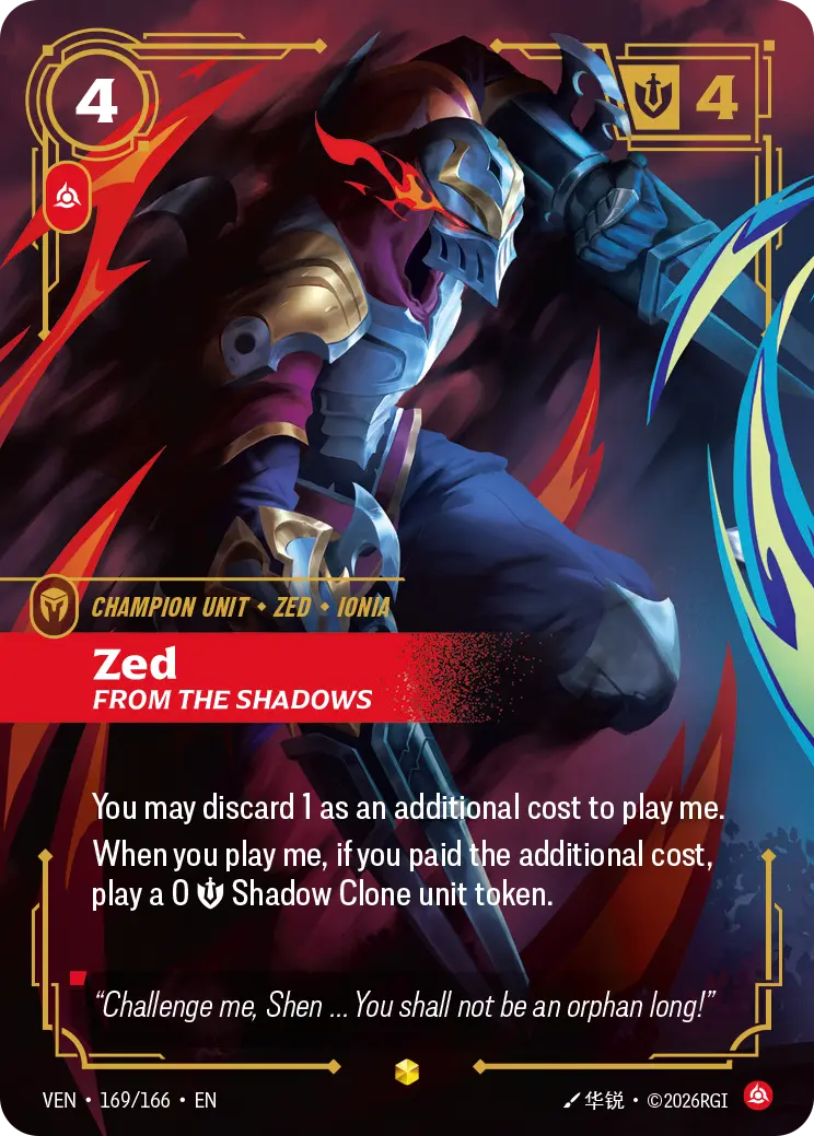 Zed From the Shadows